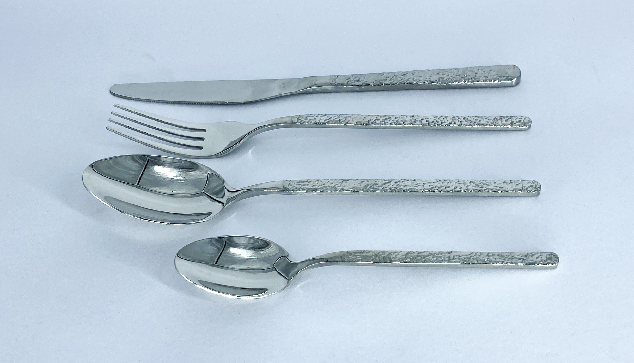 JUEGO CUBIERTOS ACERO INOX DISEÑO PIEDRA 24PZS 4HM14-4