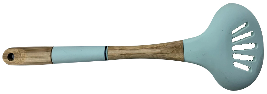 CUCHARETA ESCURRIDOR BAMBOO SILICONA VARIOS COLORES 1HM5-6