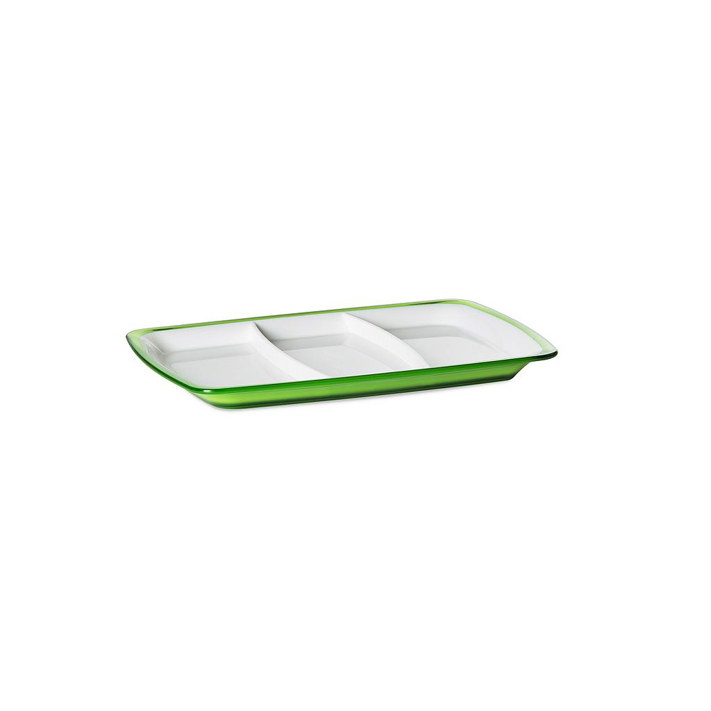 BANDEJA HORS D'OUEVRE VERDE M4540VP (28x0.5x2cm)
