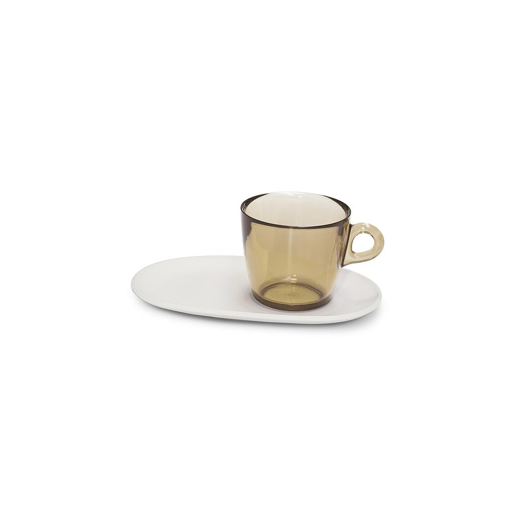 SET TAZAS TE PLATO PANGEA 2PZS BEIGE M5572TE