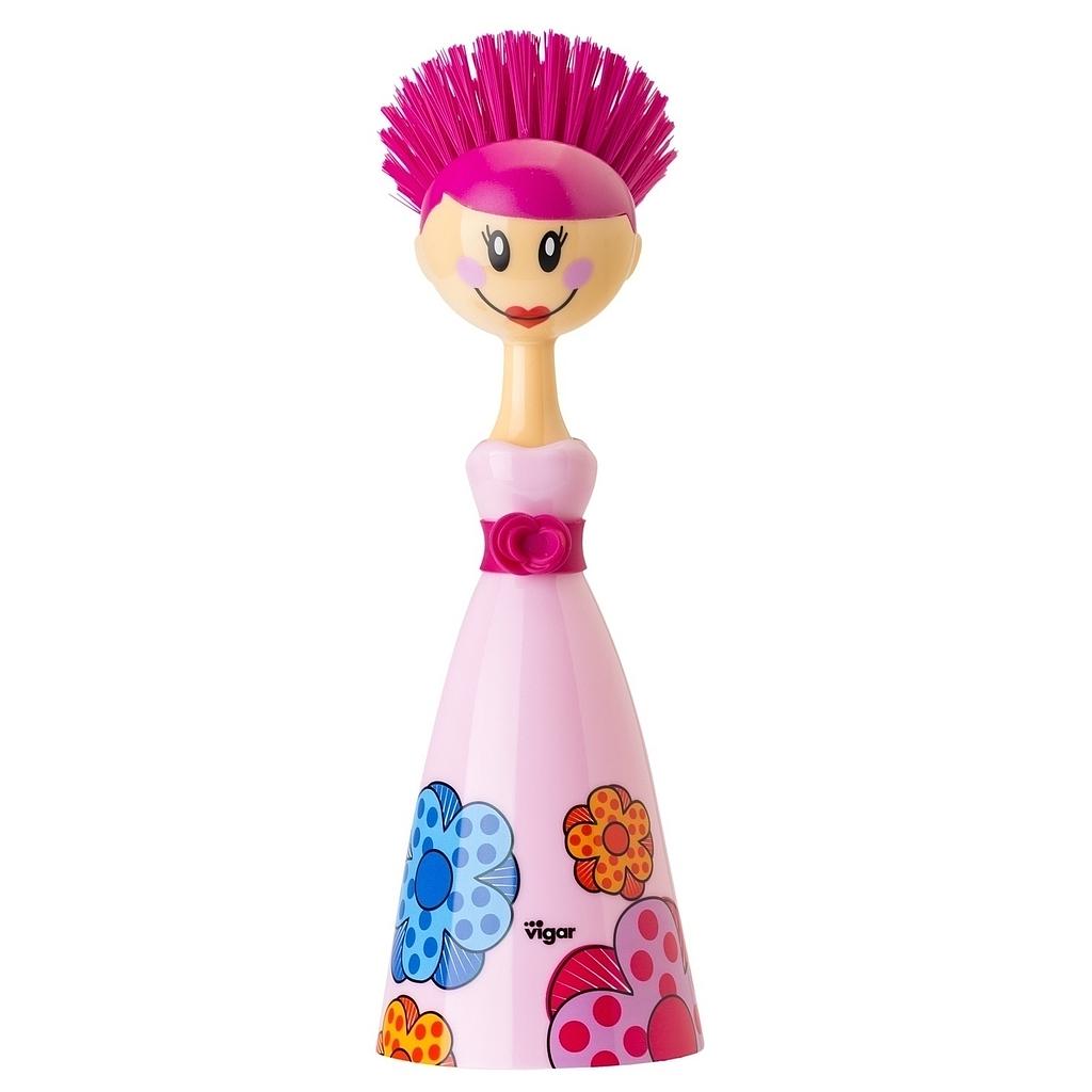 CEPILLO LAVAPLATOS DOLLS LOLA FLOR CV8034