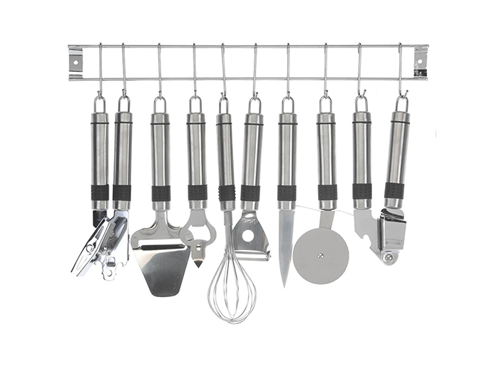 SET UTENSILIOS COCINA ACERO INOXIDABLE 9PZS 404000630