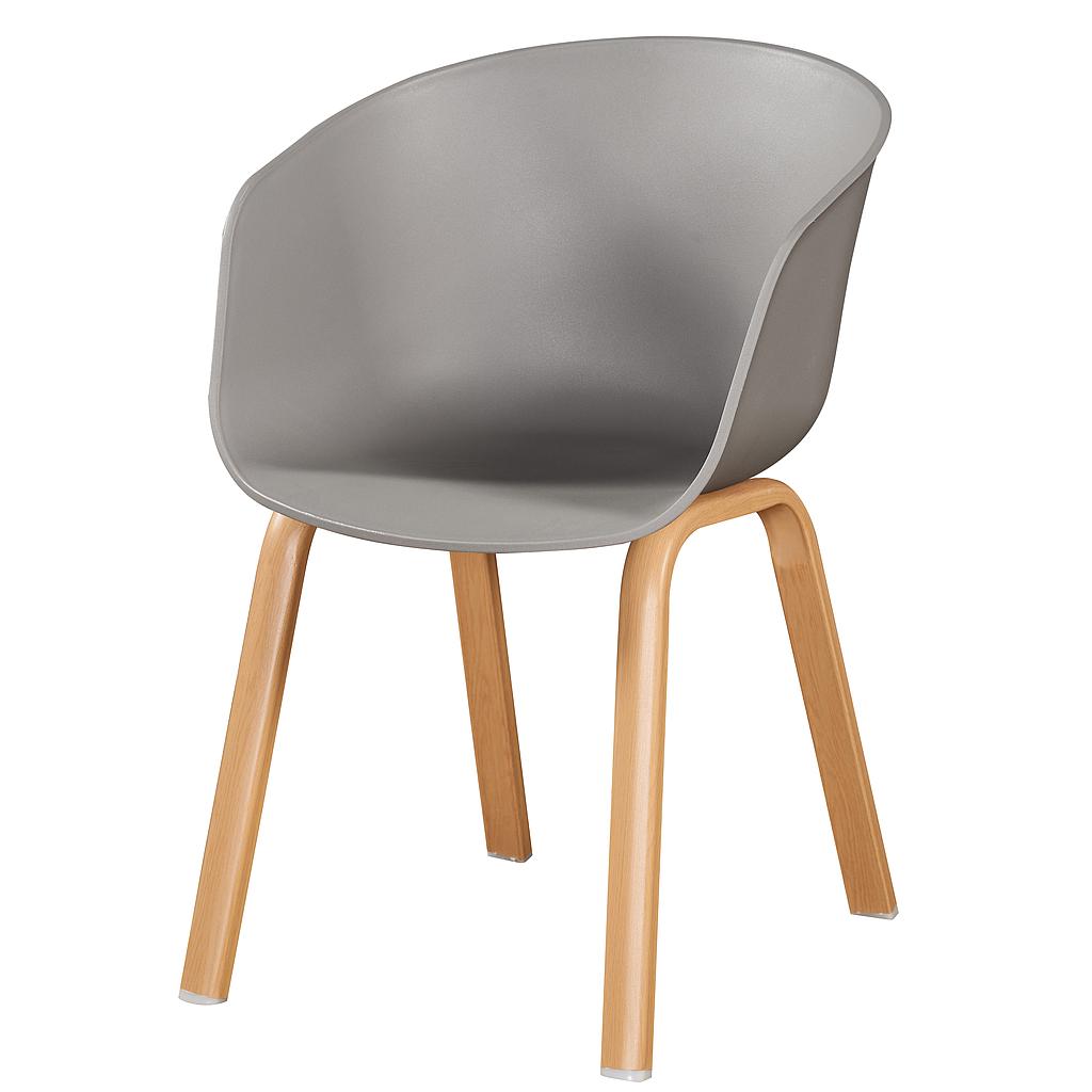 SILLA ANCUD PATAS METAL GRIS EH E3013-GR (57 x 52 x 78 cm)