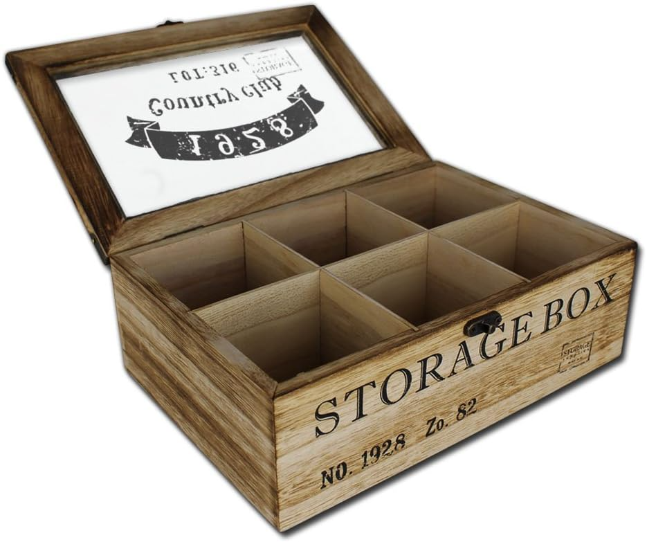 CAJA PARA SOBRES DE TE 6 ESPACIOS HZ1100870 (24 x 17 x 9cm)