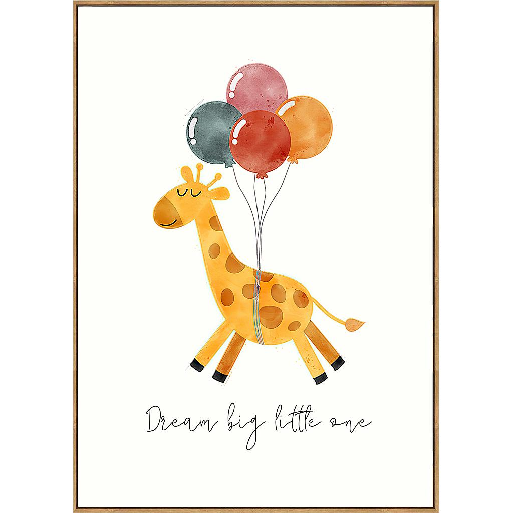 CUADRO JIRAFA Y GLOBOS  20071 (50 x 70 x 3.5cm)