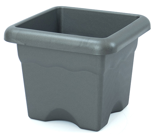 MACETA CUADRADA TERRA GRIS OSCURO 7733_ANT (33 x 33cm)