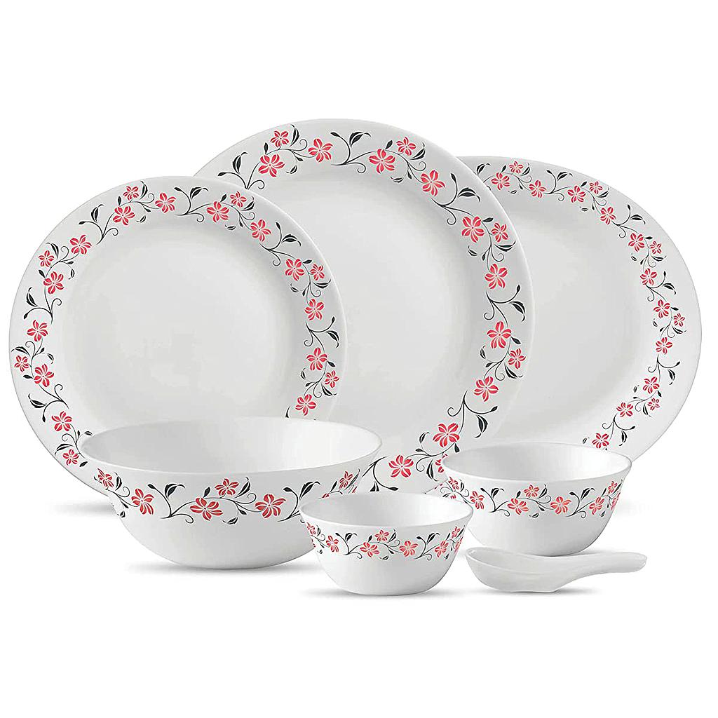 JUEGO VAJILLAS IVORY DISEÑO GRACE RED 16PZS S06368GR