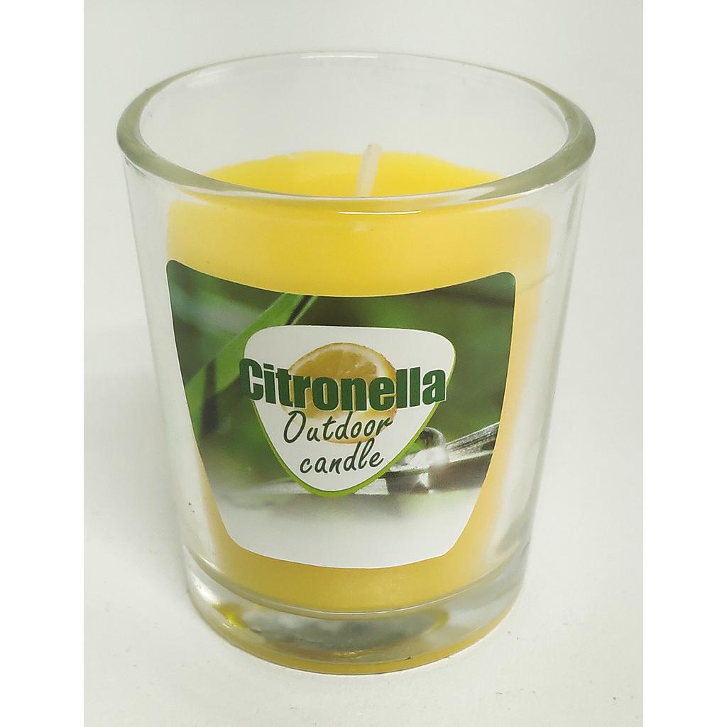 VELA ANTI MOSQUITOS CITRONELLA EN FRASCO DE VIDRIO 420000110 (5 x 6.2cm)