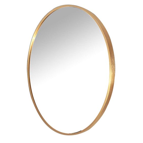 ESPEJO MOD. OVALADO MARCO DE ALUMINIO DORADO LWM0940-7-E-DR (50 x 70cm)