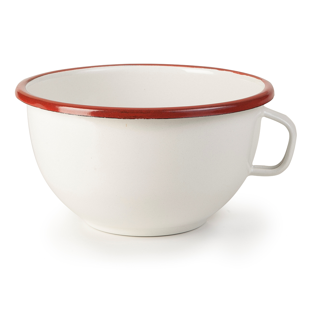 BOWL CON ASA BLANCO FILO ROJO IB 909114 (14cm)