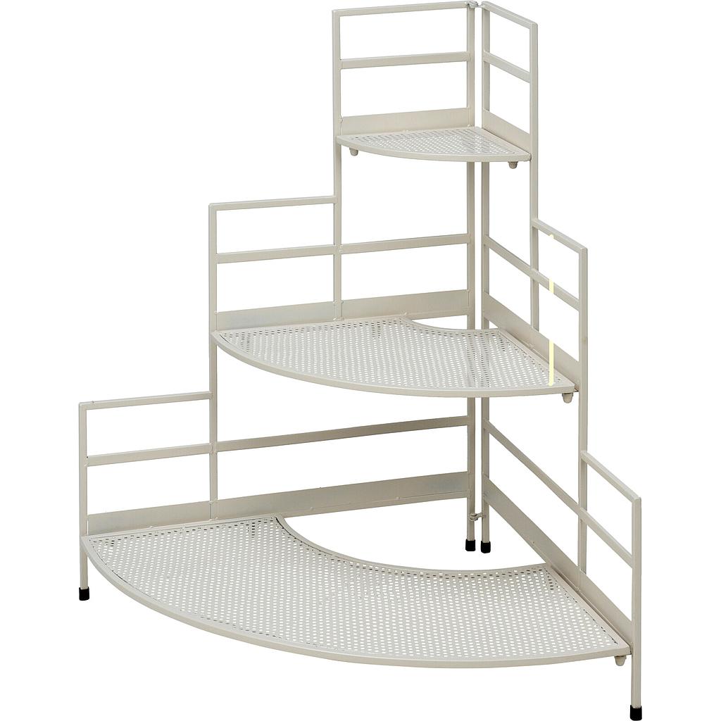 PORTA MACETAS ESQUINERO 3 PISOS BLANCO X71000660 (62 x 6.5 x 88cm)