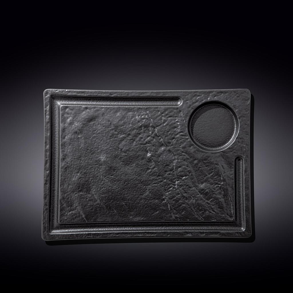 PLATO PARA SERVIR NEGRO SLATESTONE M35442 / WL-661148 (32.5 x 23cm)