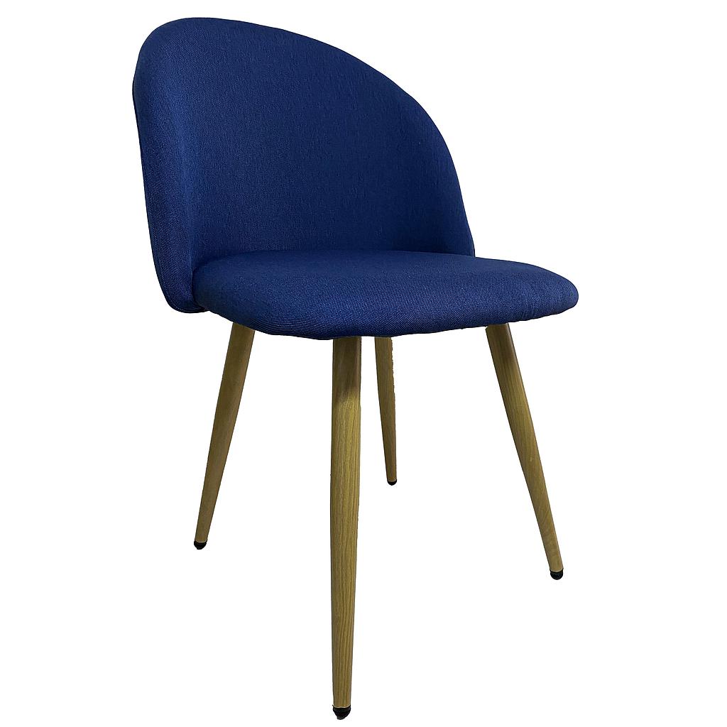 SILLA CHICAGO TEXTIL AZUL PATAS NATURALES R08AZ