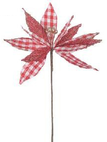 FLOR ARTIFICIAL NAVIDEÑO ROJO Y BLANCO 290720 /SF2021214 RED (44cm)