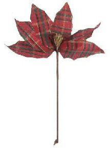 FLOR ARTIFICIAL NAVIDEÑA ROJO Y VERDE 570618 / CF12-22263 (40cm)