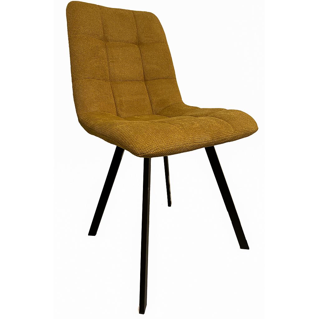 SILLA CHILLI SQUARE TEXTIL MOSTAZA PATAS NEGRAS UDC8025-09