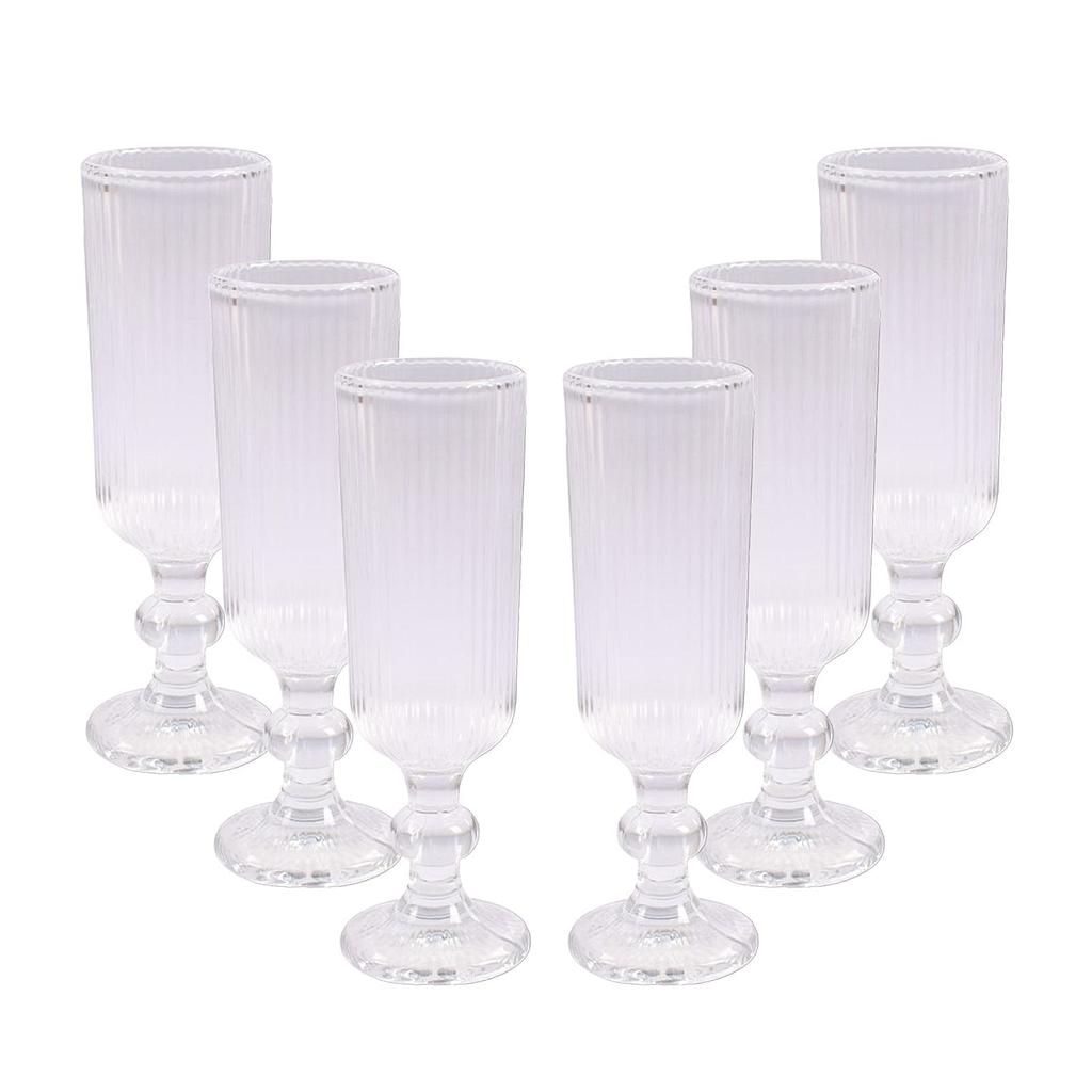 SET COPAS VIDRIO 6PZS 254325 / FA2300048 (19 x 6cm)