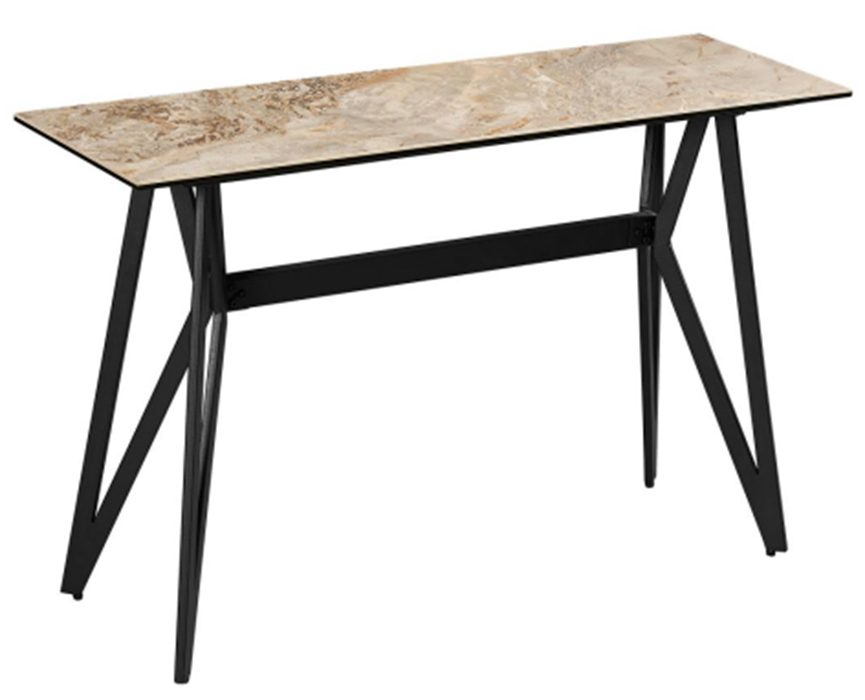MESA ALTA BISTRO ALICANTE CERAMICA GRIS OSCURO PATAS NEGRAS E1086BT (120 x 60 x 96cm)