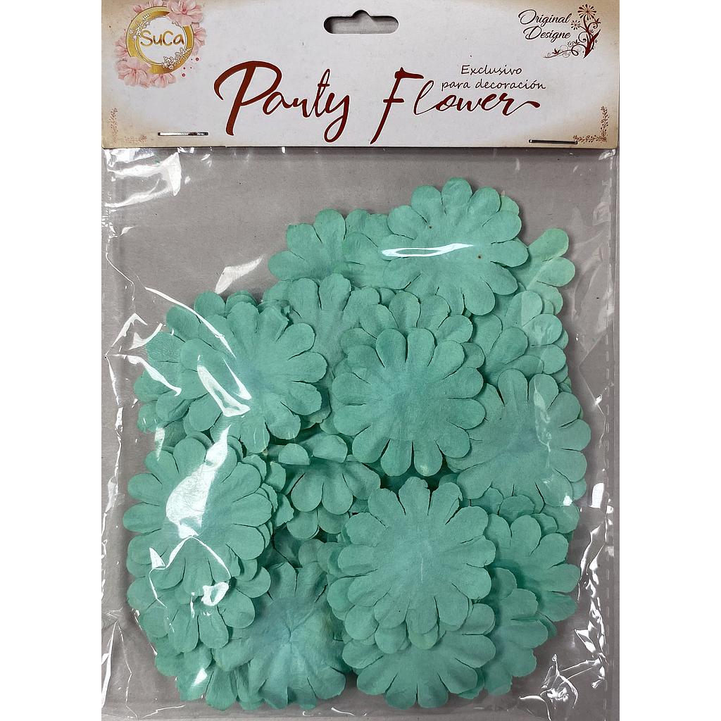 FLORES FIESTA TURQUESA 60PZS 62017-12