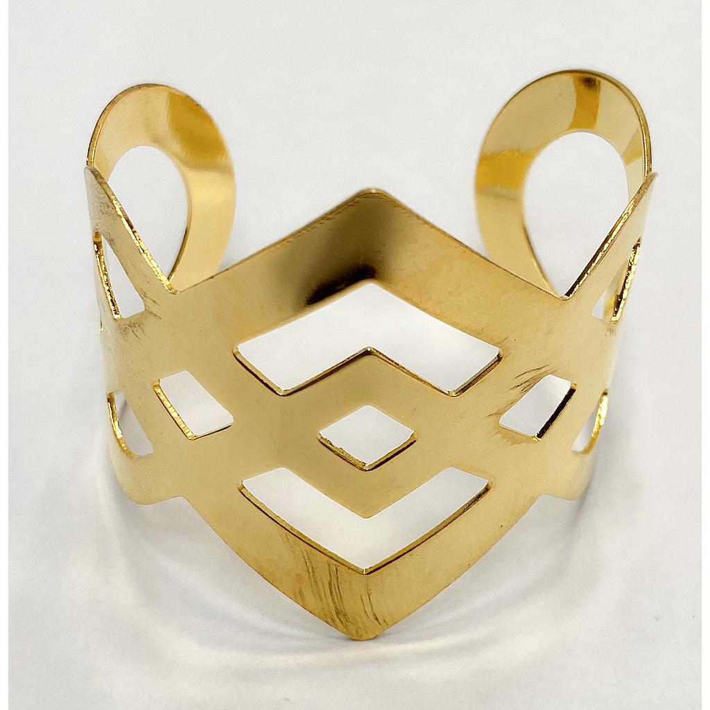 SERVILLETERO METALICO NAVIDEÑO DORADO 6PZS IC786-2-08