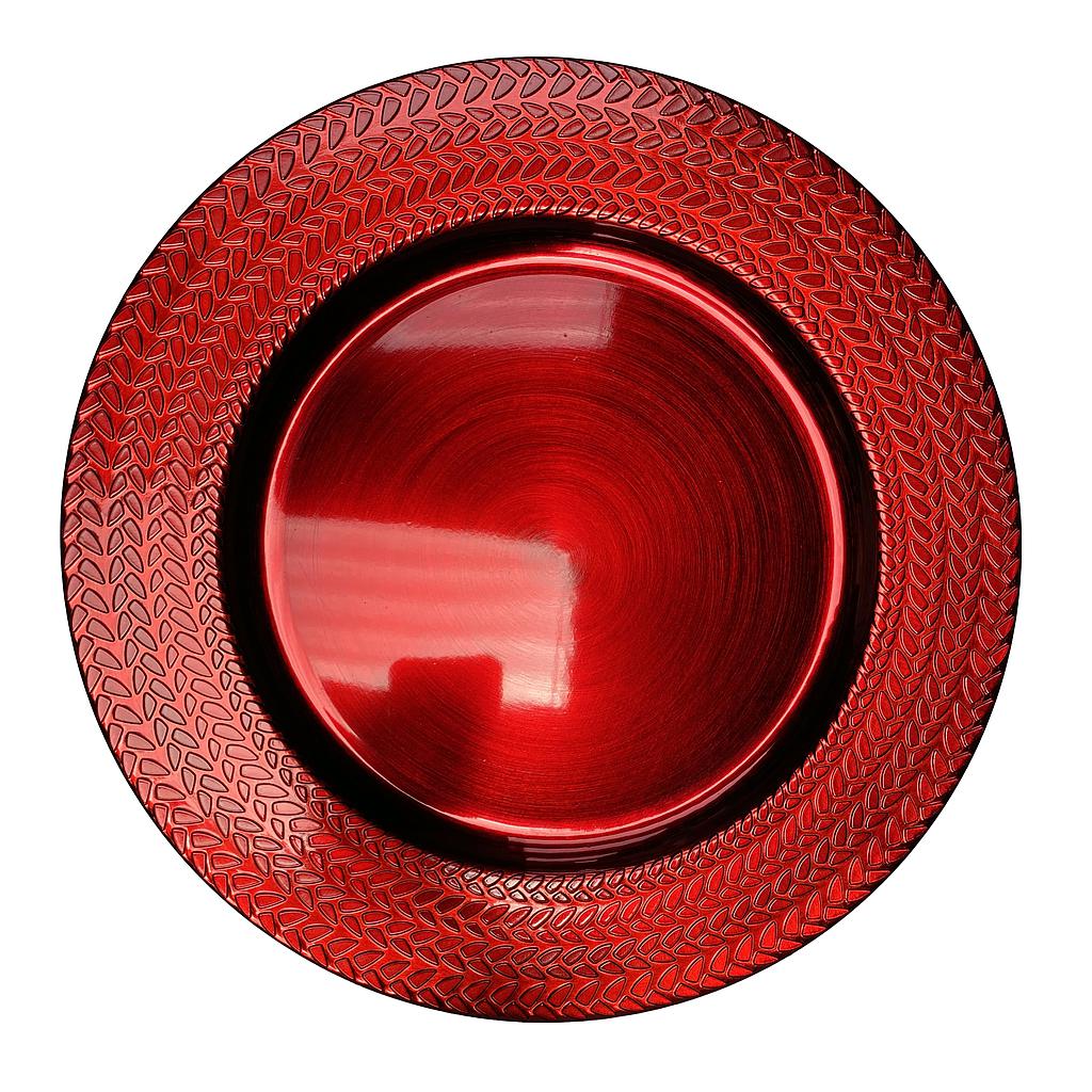 PLATO BASE ROJO IC873-10