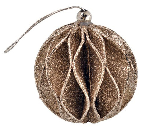 ADORNO NAVIDENO BOMBILLO CHAMPAGNE 306048 /ES24017 (8cm)