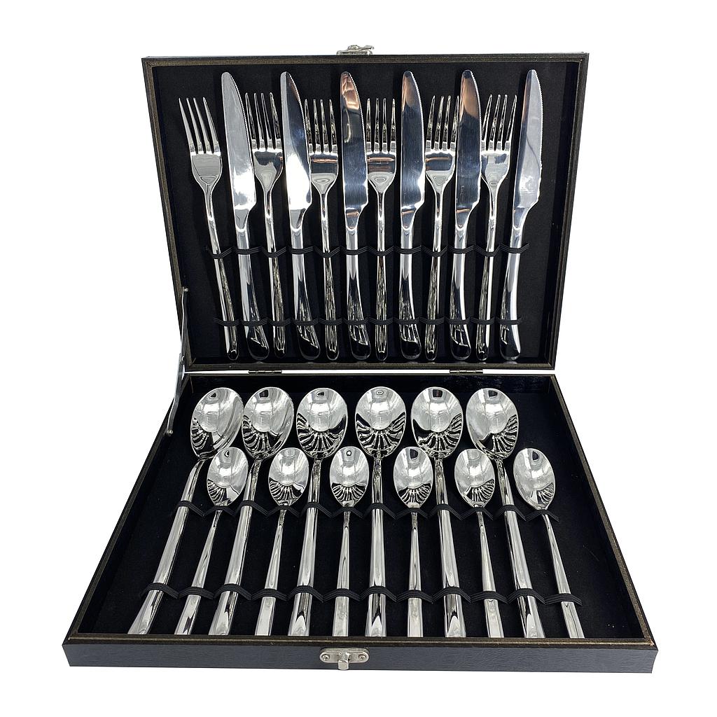JUEGO CUBIERTOS ACERO INOX 24PZS 4HM14-1