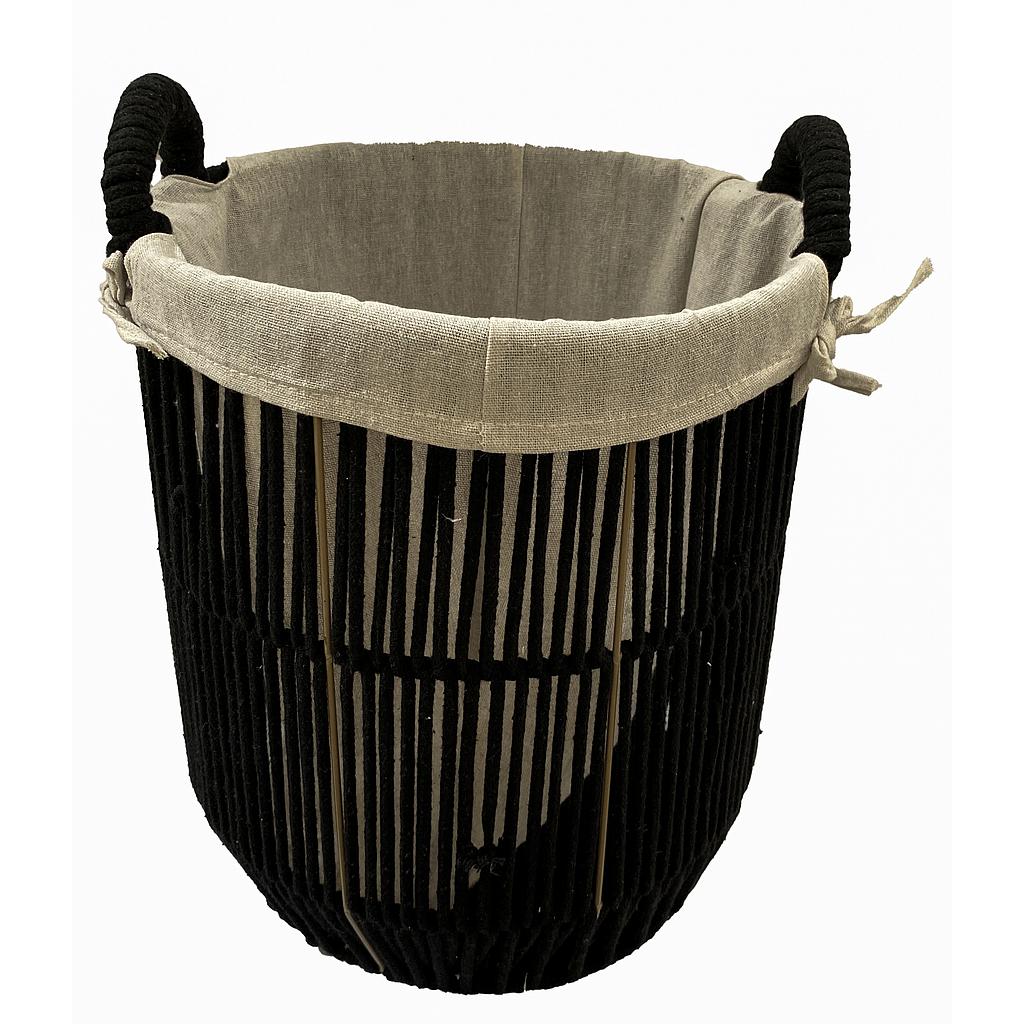 CESTA MULTIUSO DE TELA NEGRO PEQUEÑO 4HM30-2C