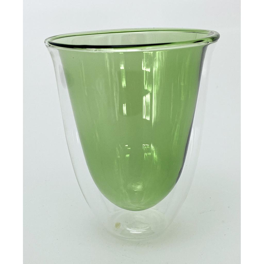 VASO VIDRIO DOBLE VERDE 4HM37-12 (320ml)
