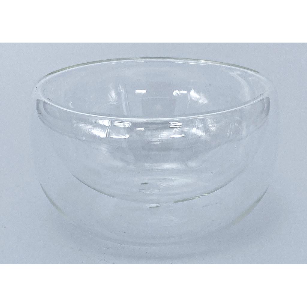 BOWL VASO VIDRIO DOBLE TRANSPARENTE 4HM37-19 (9.5 x 6cm / 250ml)