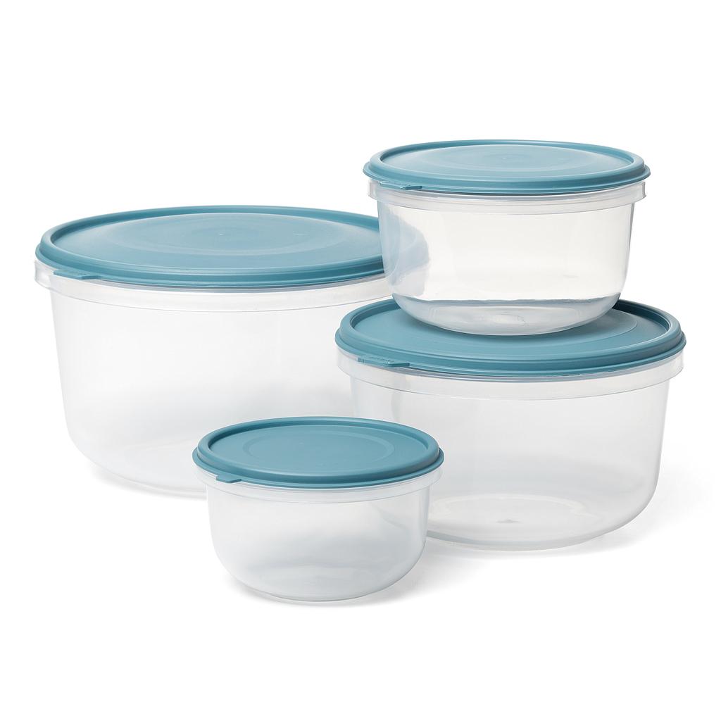 SET 4 CONTENEDORES ALIM. BOWL OCEAN 1165400 (19 x 19 x 11.6cm / 1lt)