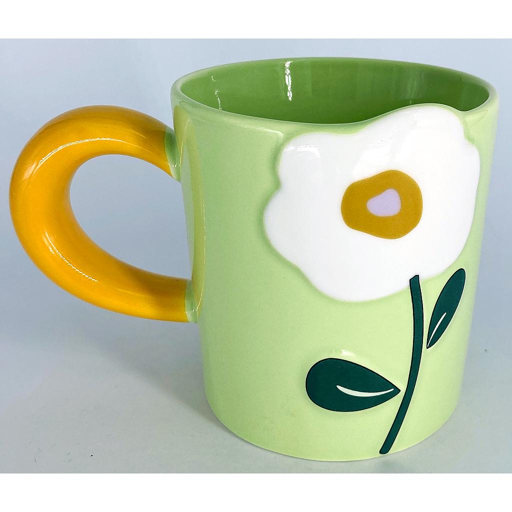 MUG VERDE CON FLOR 4HM34-5C