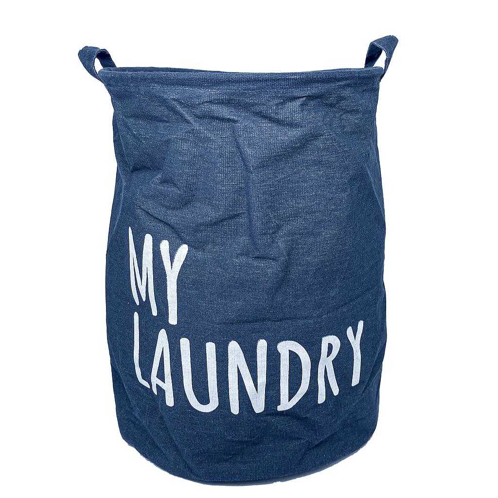 CESTA DE TELA AZUL ROPA SUCIA 4HM25-8D (35 x 45cm)
