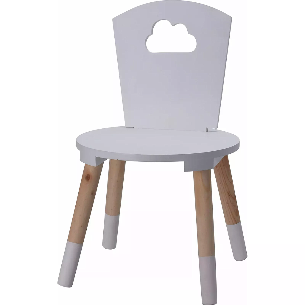 SILLA NINO NUBE MADERA BLANCO HZ1990230 (32 x 32 X 50cm)