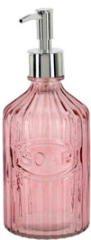 DISPENSADOR DE JABON VIDRIO FUXIA CF5000170D