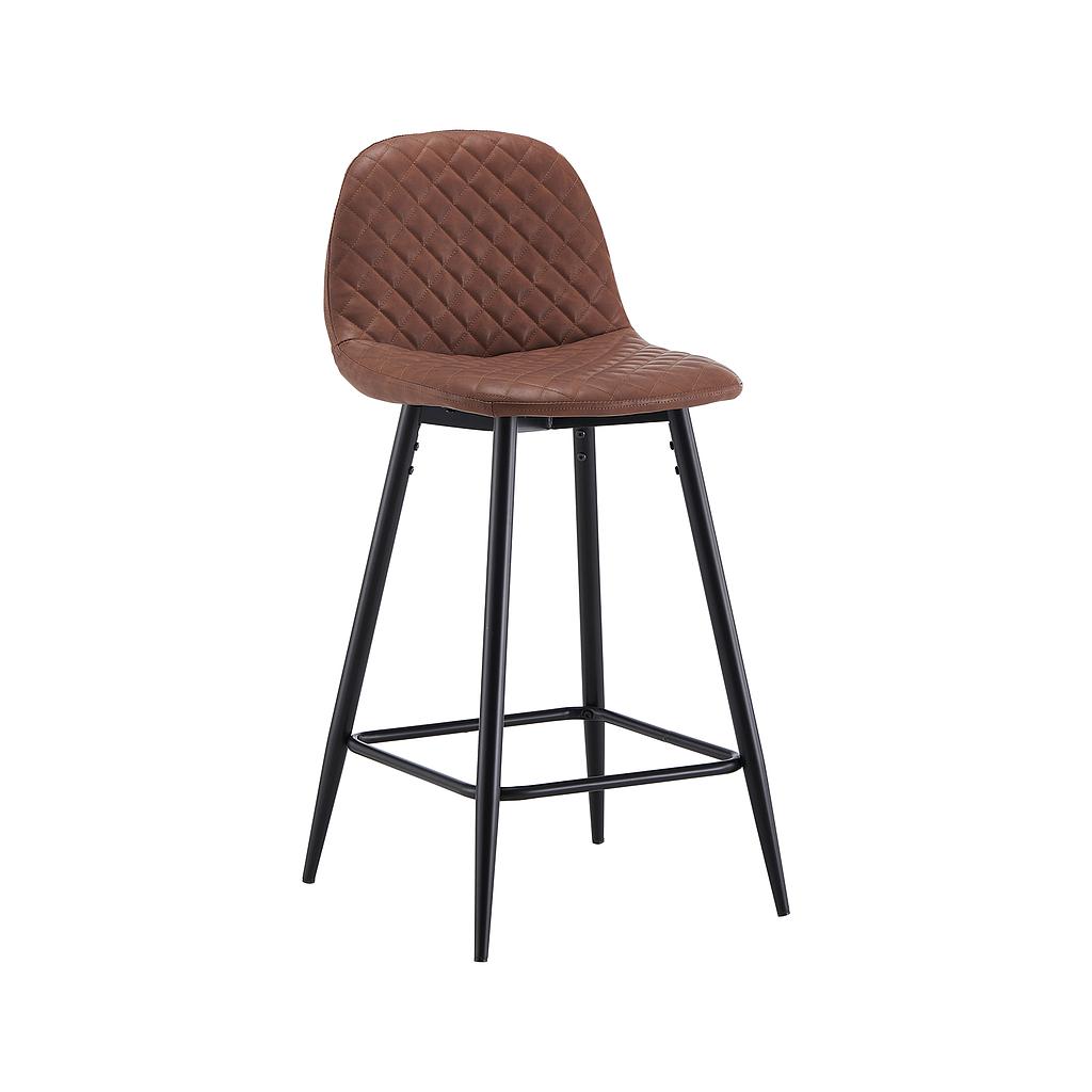 TABURETE DANBURY CUERINA MARRON UDC5122-RU-02 (42 x 49 x 65cm)