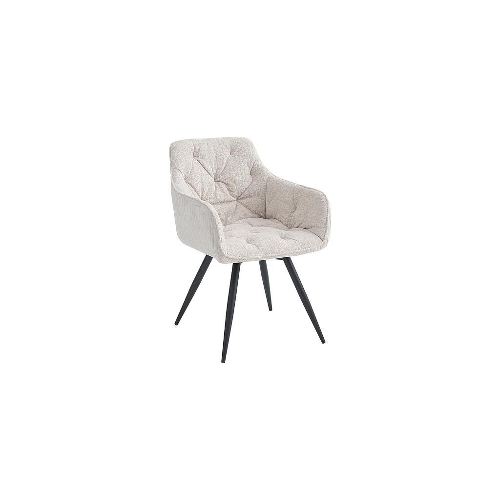 SILLA GALILEO GIRATORIA TEXTIL BEIGE PATAS NEGRAS GDC84Ca-3-B3-C3 (41 / 57 x 58 x 84cm)