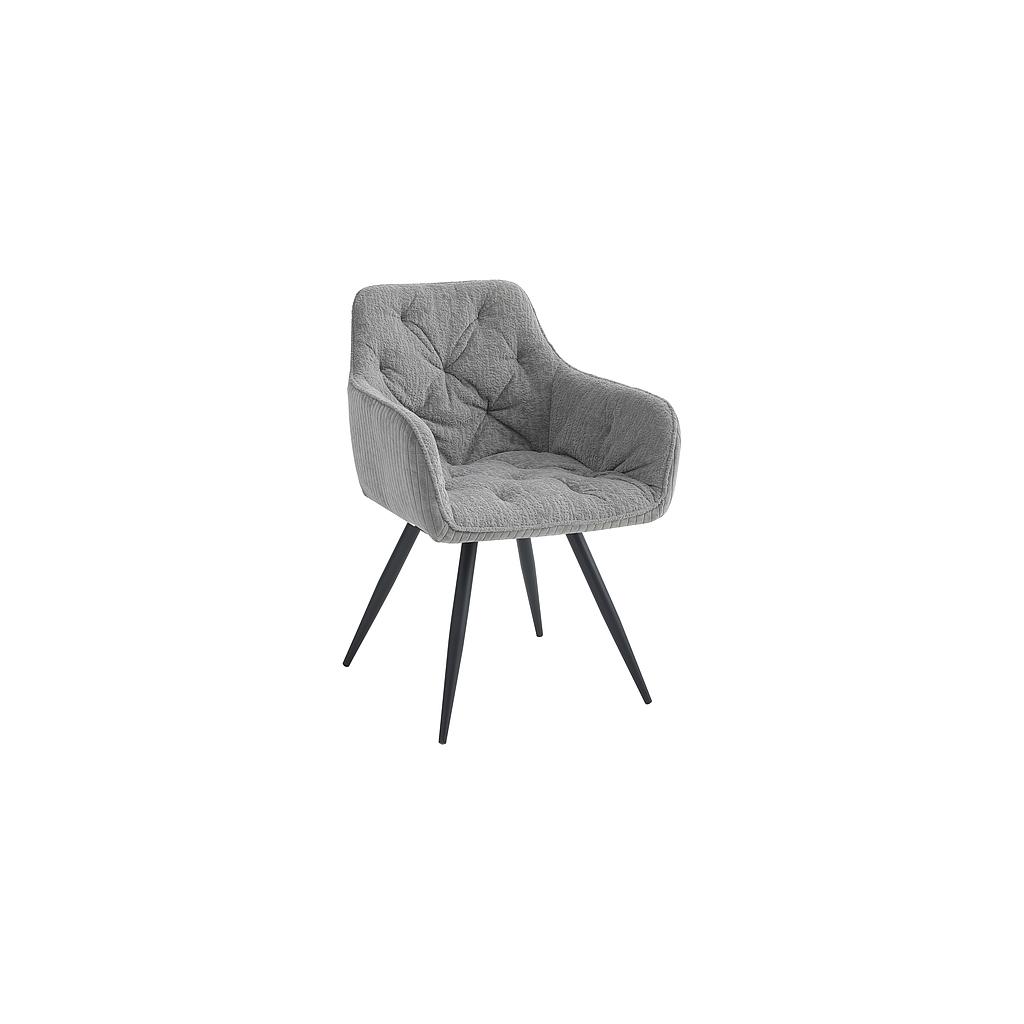 SILLA GALILEO GIRATORIA TEXTIL GRIS OSCURO PATAS NEGRAS GDC84Ca-3-B9-C9 (41 / 57 x 58 x 84cm)