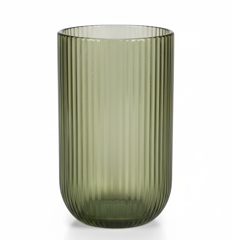 SET VASOS LINEAS VERDE LIMA 6PZS PT154-003-10