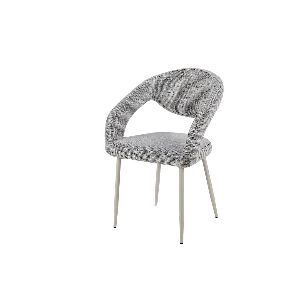 SILLA TEXTIL AMY GRIS PATAS GRISES MDC9138A-CH309-4 (47.5 x 57.5 x 85 x 50.5cm)