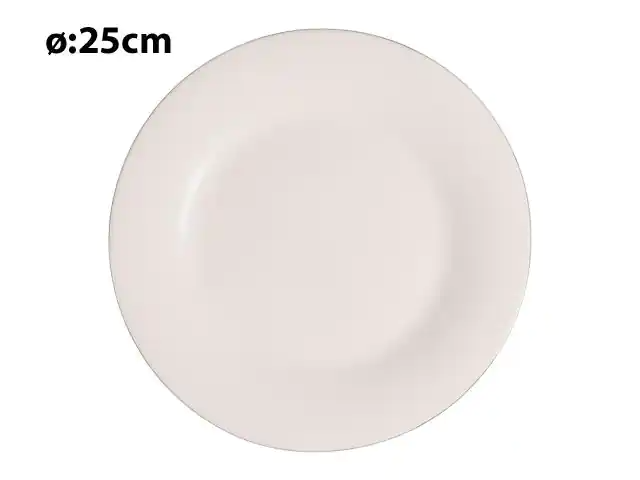PLATO TENDIDO OPAL BLANCO FILO DORADO 262407 / LP100GOLD (25cm)
