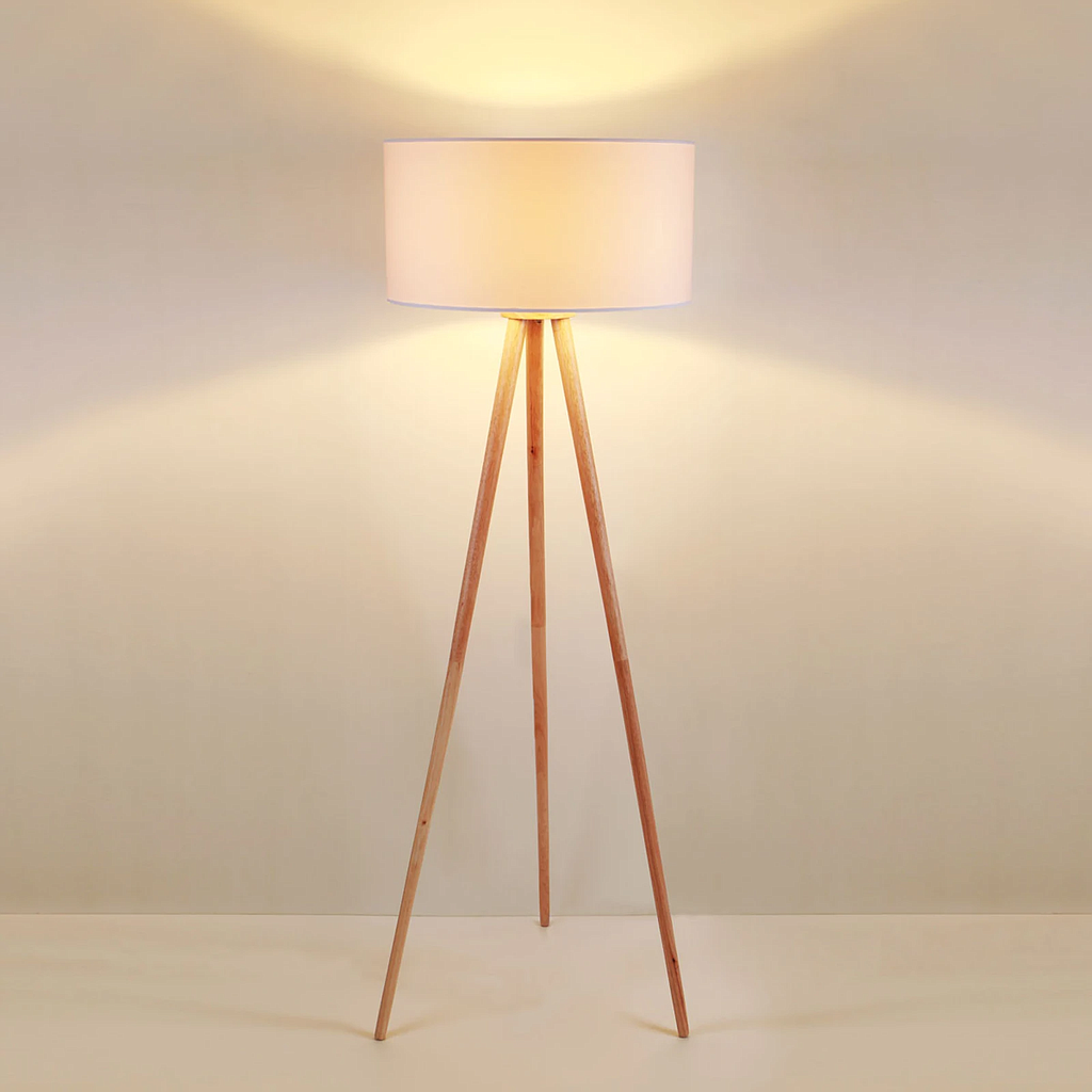 LAMPARA PIE PANTALLA TELA 546081 / LT-MF1002