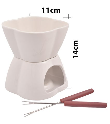 SET FONDUE PARA CHOCOLATE CON PINCHOS 774413 / SAN4966 (11 x 14cm)