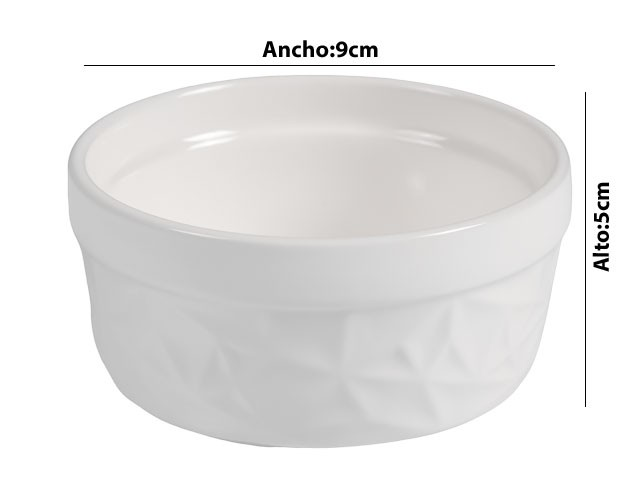 CONTENEDOR PORCELANA REDONDO PARA SALSAS 860497 / SAN4337 (9 x 5cm)