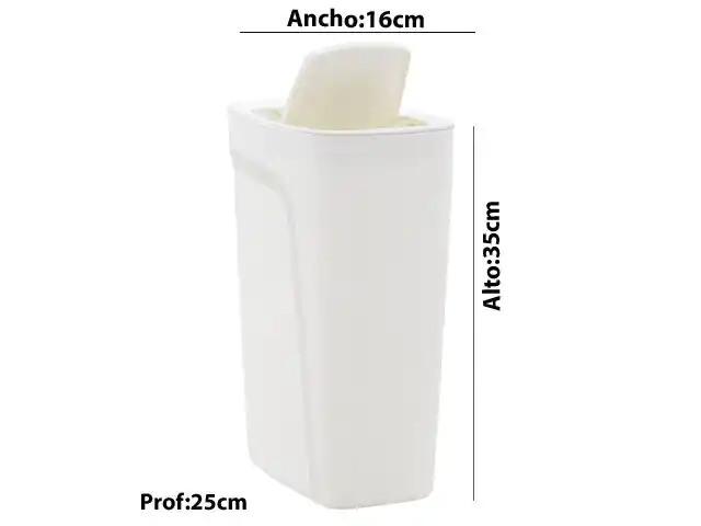 BASURERO GRIS 369331 / 92866/210 (35 x 16cm / 10.5lt)