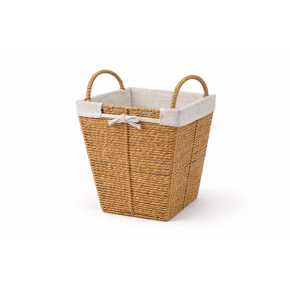 CESTA ORGANIZADORA FIBRAS NATURAL MEDIANA PT123-063M (34 x 24.5 x 28cm)
