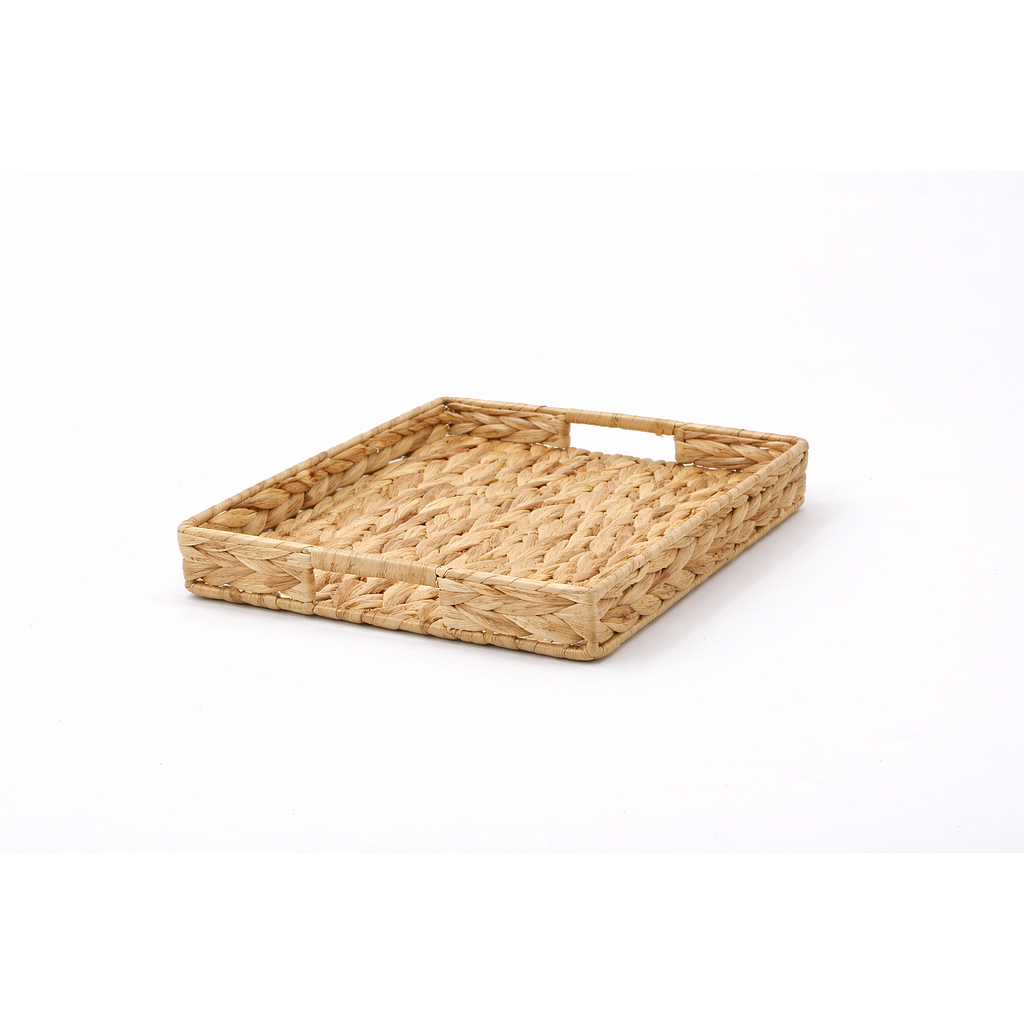 CESTA ORGANIZADORA FIBRAS NATURAL PEQUEÑA PT123-098P (30 x 20 x 4.5cm)
