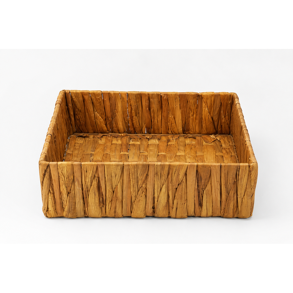 CESTA ORGANIZADORA FIBRAS NATURAL MEDIANA PT528M (26 x 26 x 8cm)