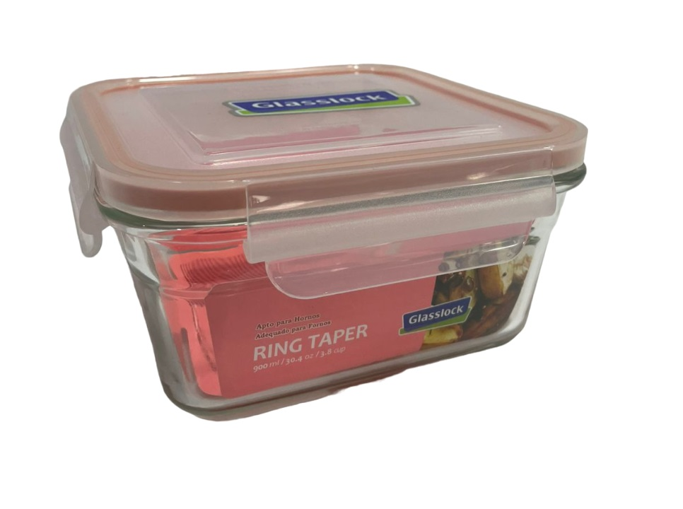 CONTENEDOR ALIMENTOS CUADRADO GLASSLOCK WRH083 (900ml)