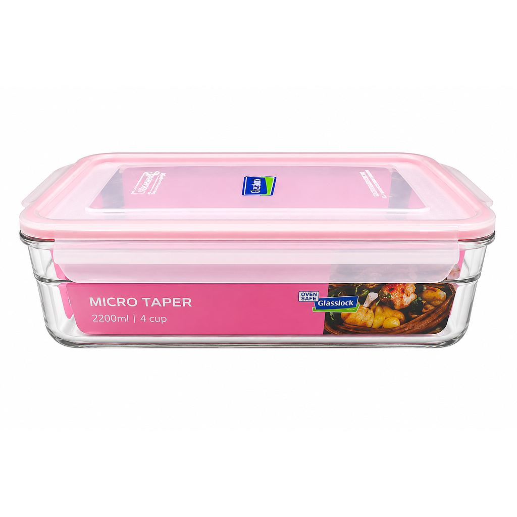 CONTENEDOR ALIMENTOS RECTANGULAR GLASSLOCK WRH220 (2200ml)